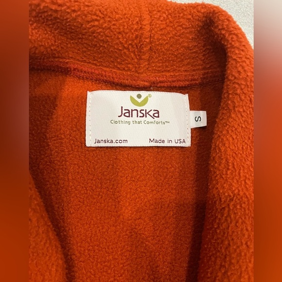 [S]Janska Women's Orange Short Fleece One Button Jacket - Picture 5 of 11